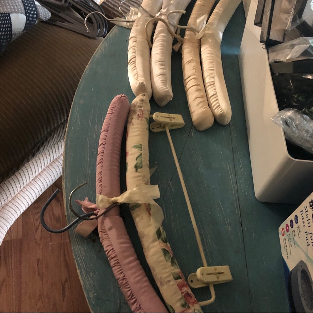Padded Fabric Clothing Hangers in Pink and Floral - Soft Protective Hangers